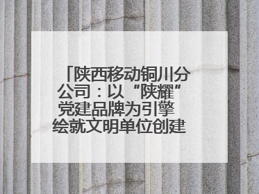 陕西移动铜川分公司：以“陕耀”党建品牌为引擎 绘就文明单位创建新画卷——全国文明单位创建纪实