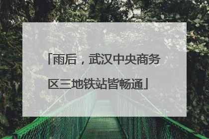 雨后，武汉中央商务区三地铁站皆畅通