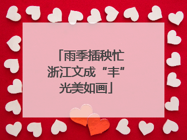 雨季插秧忙 浙江文成“丰”光美如画