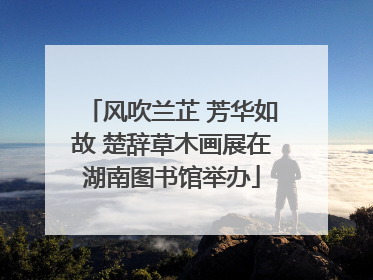 风吹兰芷 芳华如故 楚辞草木画展在湖南图书馆举办