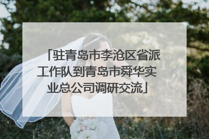驻青岛市李沧区省派工作队到青岛市舜华实业总公司调研交流