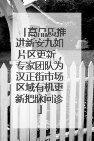 高品质推进新安九如片区更新，专家团队为汉正街市场区域有机更新把脉问诊