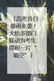 高考首日暴雨来袭！大悟多部门联动为考生撑起一片“晴空”