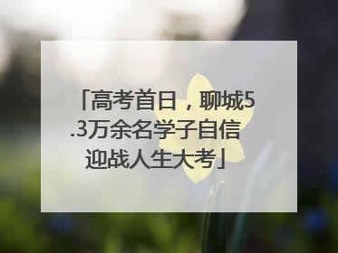 高考首日，聊城5.3万余名学子自信迎战人生大考