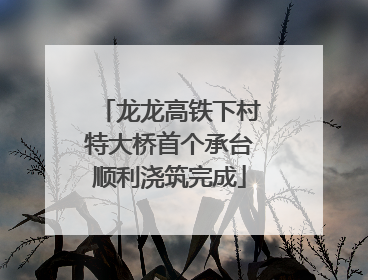 龙龙高铁下村特大桥首个承台顺利浇筑完成