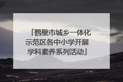 鹤壁市城乡一体化示范区各中小学开展学科素养系列活动