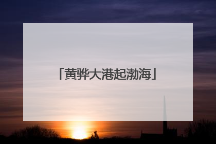 黄骅大港起渤海