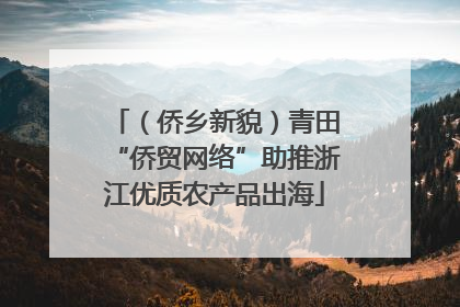 （侨乡新貌）青田“侨贸网络”助推浙江优质农产品出海