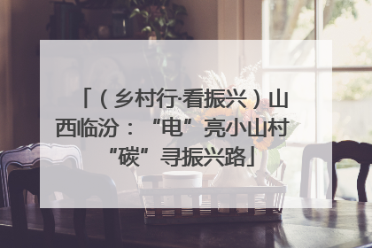 （乡村行·看振兴）山西临汾：“电”亮小山村 “碳”寻振兴路