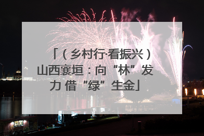 （乡村行·看振兴）山西襄垣：向“林”发力 借“绿”生金