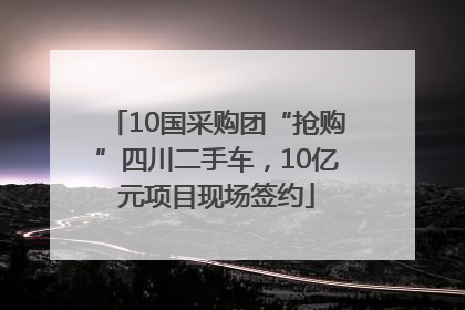 10国采购团“抢购”四川二手车，10亿元项目现场签约