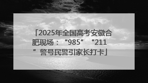 2025年全国高考安徽合肥现场：“985”“211”警号民警引家长打卡