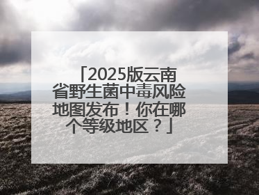 2025版云南省野生菌中毒风险地图发布！你在哪个等级地区？