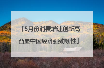 5月份消费增速创新高 凸显中国经济强劲韧性